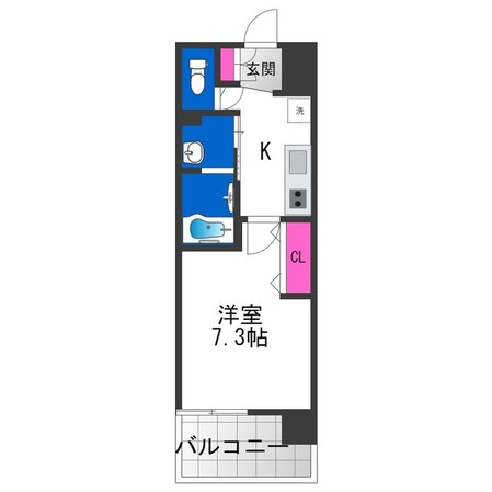 今里駅 徒歩5分 6階の物件間取画像